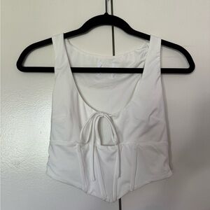 Corset Tie Crop Top Blouse